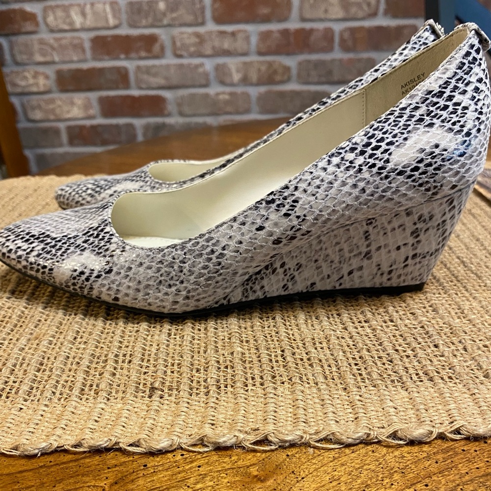 Anne Klein Snakeprint Wedge Pump